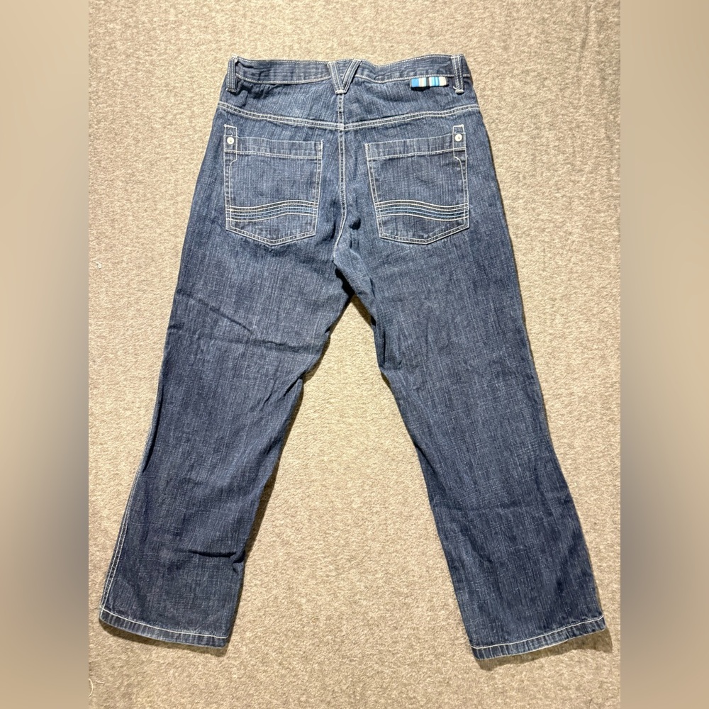 5ive Five Jungle Vtg Y2K Jeans Mens 36x33 blue baggy wide cotton hiphop skater